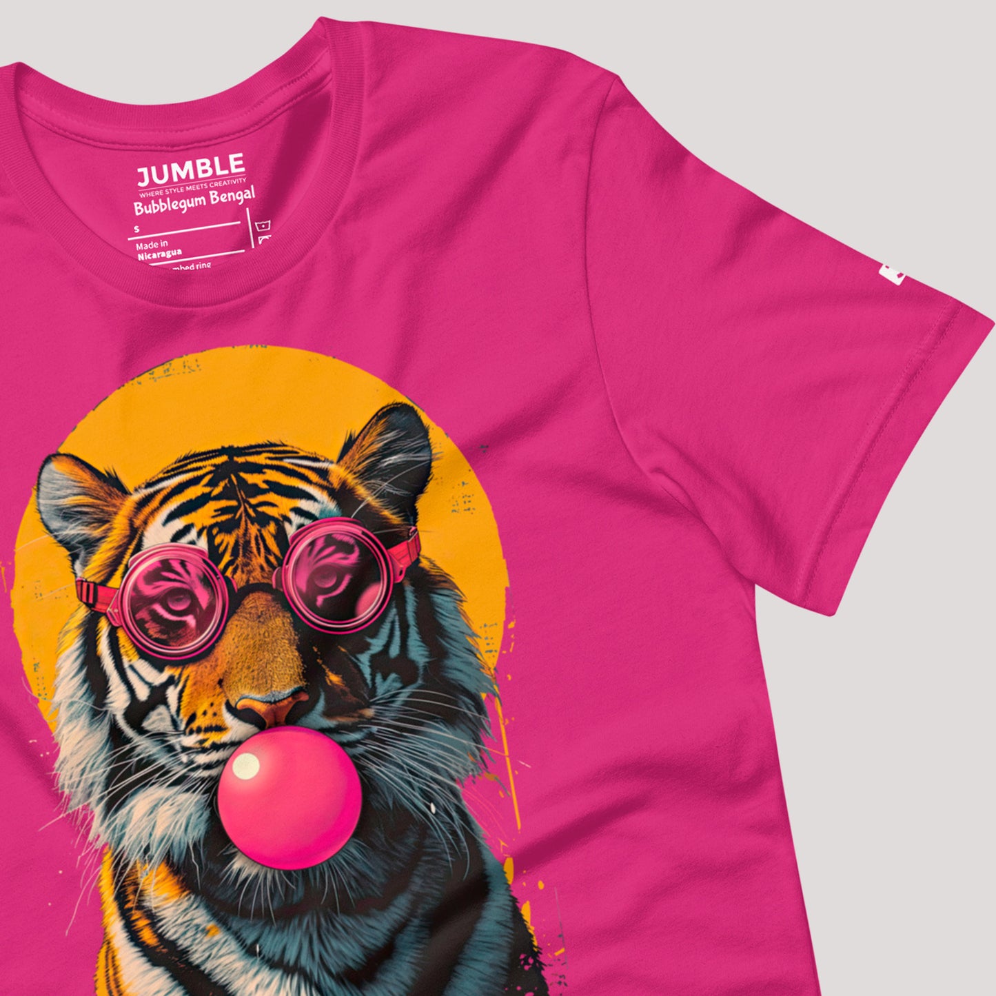 wrinkled Bubblegum Bengal Unisex t-shirt