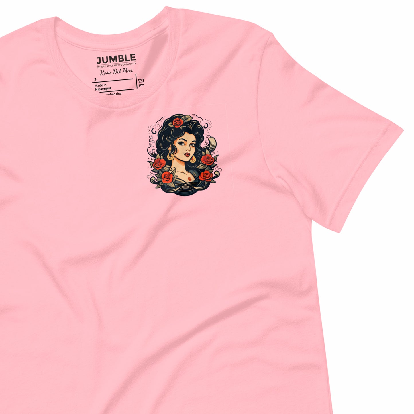 wrinkled pink Rosa Del Mar Unisex t-shirt