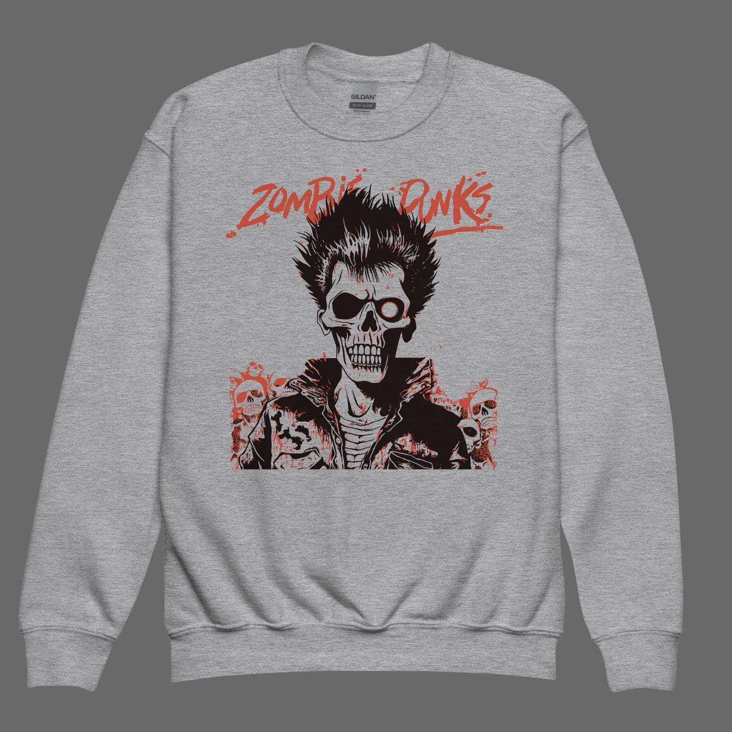 Zombie Punks kid's crewneck sweatshirt