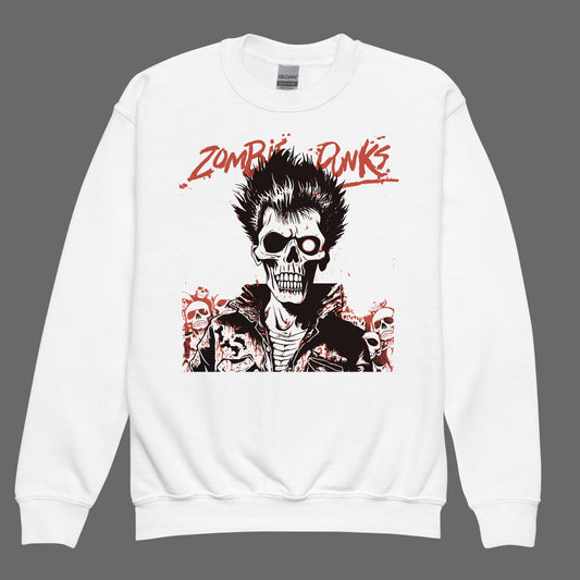 Zombie Punks kid's crewneck sweatshirt